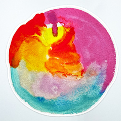 刺繍+昇華　りんご