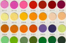 フェルト生地色見本帳